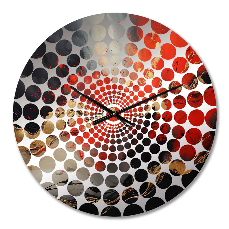 Ouatchia - Horloge murale peinture abstraite, Petit