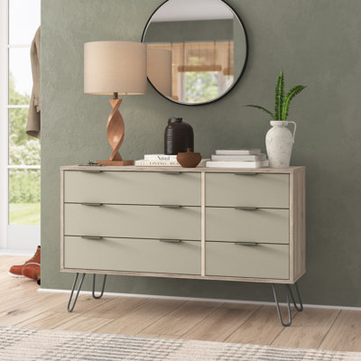 Mireille 3+3 Drawer Wide Chest, industrial design