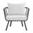 Riverside 4 Piece Outdoor Patio Aluminum Sectional Set with Armchair and Table-1859164004