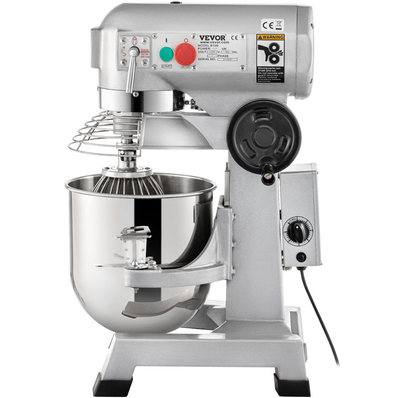 Commercial Food Mixer, 30Qt Commercial Mixer With Timing Function, 1100W Stainless Steel Bowl Heavy Duty Electric Food Mixer Commercial With 3 Speeds Adjustable 108/199/382 RPM, Dough Hook Whisk Beater Included, Perfect For Bakery Pizzeria