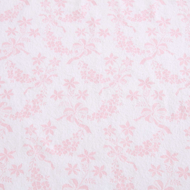 Brushed Cotton Flannel Sheet Set, Twin Sheet Set with 1 Pillowcase, Antoinette Pink