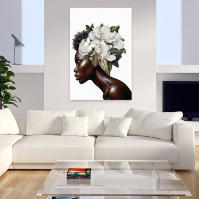 «Magnolia Butterfly Portrait», art mural délicat et élégant, Magnolia
