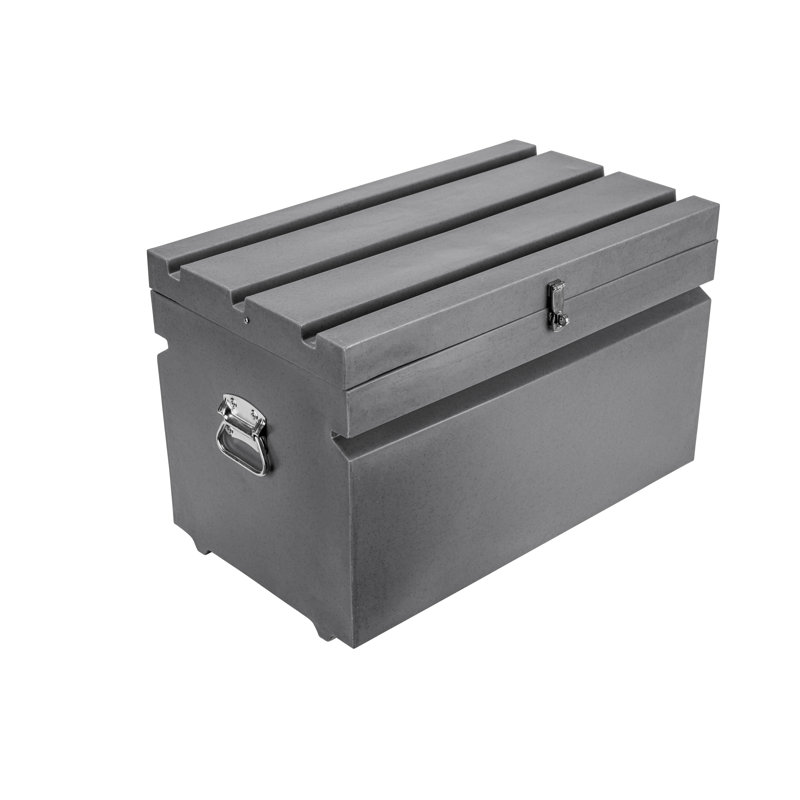 Latitude Run® Tack Trunk Storage Box with Accessory Trays, Gray