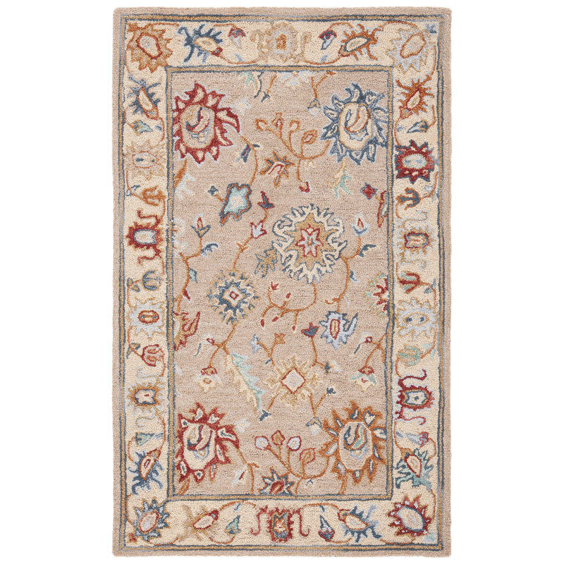 Brockett Hand Tufted Wool Oriental Rug, Rectangle 3' x 5'