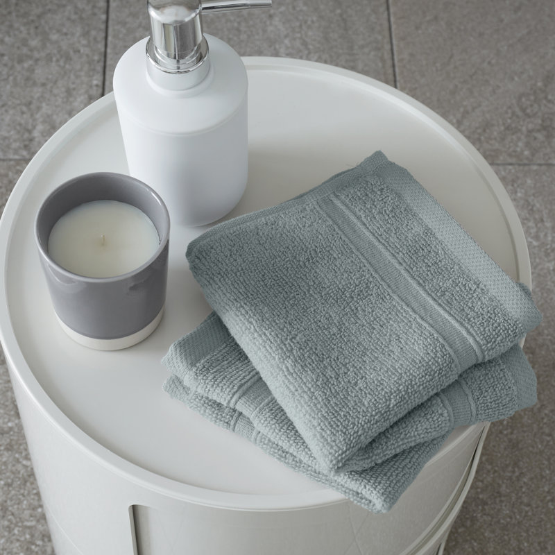 Zero Twist 100% Face Cloth Cotton Towel, Sage Green