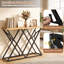  Console industrielle 55 po avec structure en métal massif et canapé rustique avec rangement