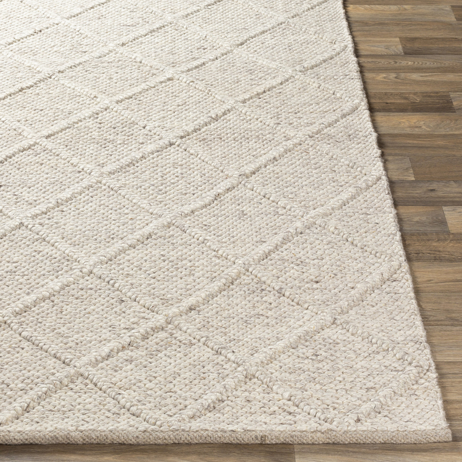 Gray Flatweave Geometric Rug, Runner 2'6" x 8'