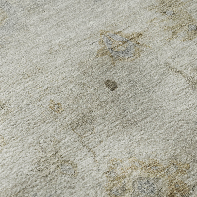 Premium Machine Washable Mayfield  Global Rug, Taupe, 9' x 12'