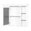 Meuble-lavabo de 36 po avec armoire à pharmacie, armoire à miroir moderne avec tablette réglable, armoire de rangement pour salle de bain à 4 tiroirs, armoire de rangement pour cadre de salle de bain en bois massif-126271629