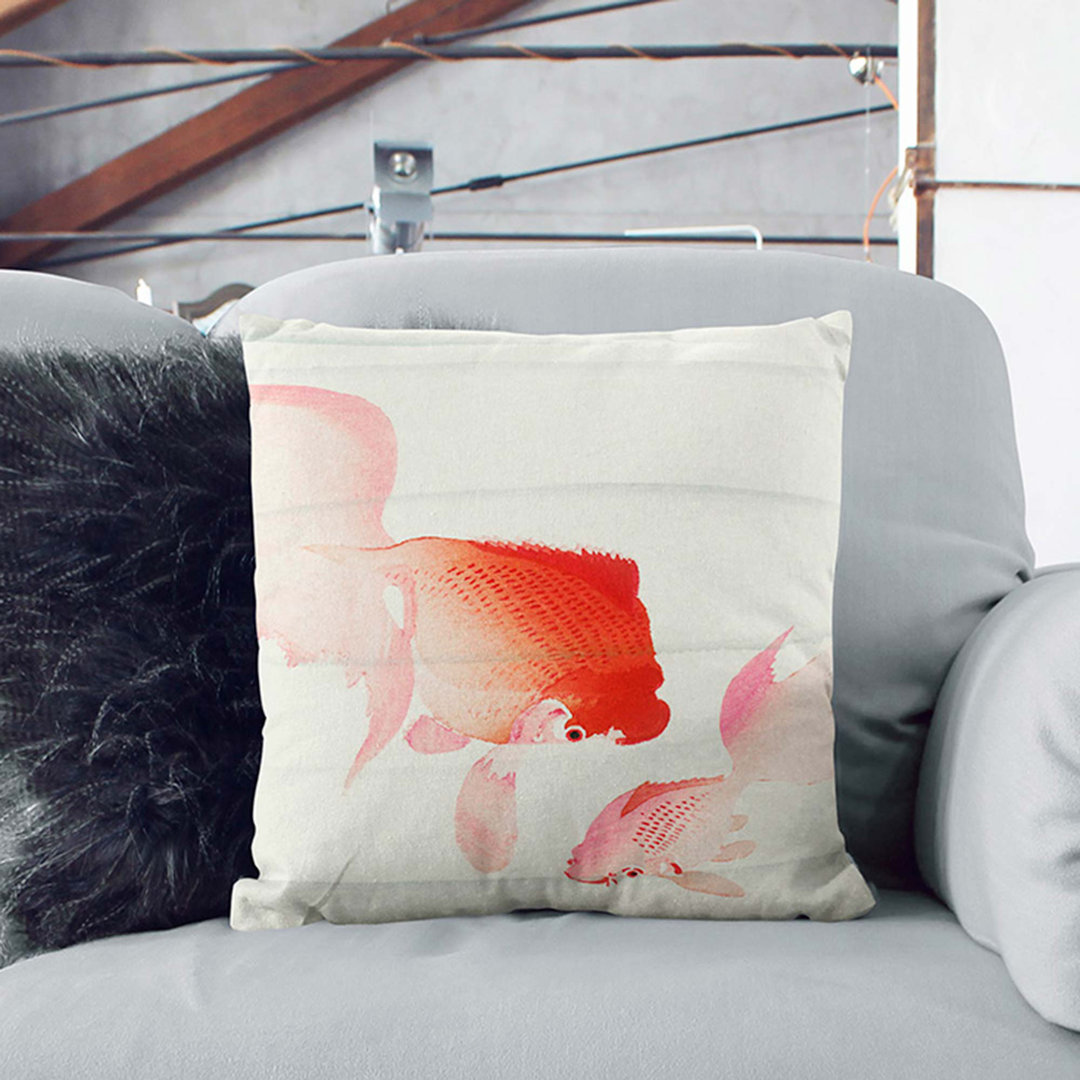 Goldfish by Ohara Koson Cushion with Filling