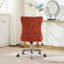 Chaise de bureau en chenille orange de conception américaine, boutons, base en métal, pivot réglable, éponge à rebond élevé, garniture cloutée fabriquée à la main, bouton rembourré moderne idéal pour l'espace d'étude-1214967701-1214967725