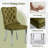 Velvet Dining Chairs Set Of 6, Upholstered High-End Tufted Dining Room Chair With Nailhead Back Ring Pull Trim Metal Legs, Contemporary Nikki Collection Modern Style For Kitchen-1060540948-1051940481