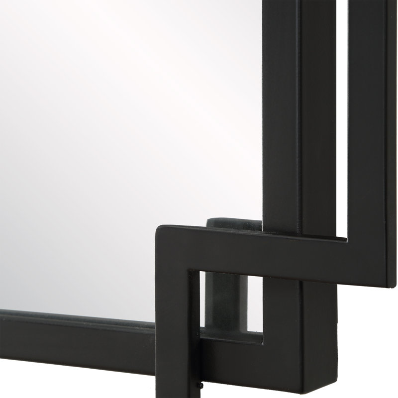 Miroir mural Whipe, Noir mat