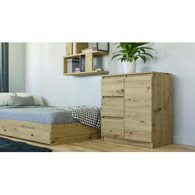 Benedek 80 cm W Chest of 3 Drawers