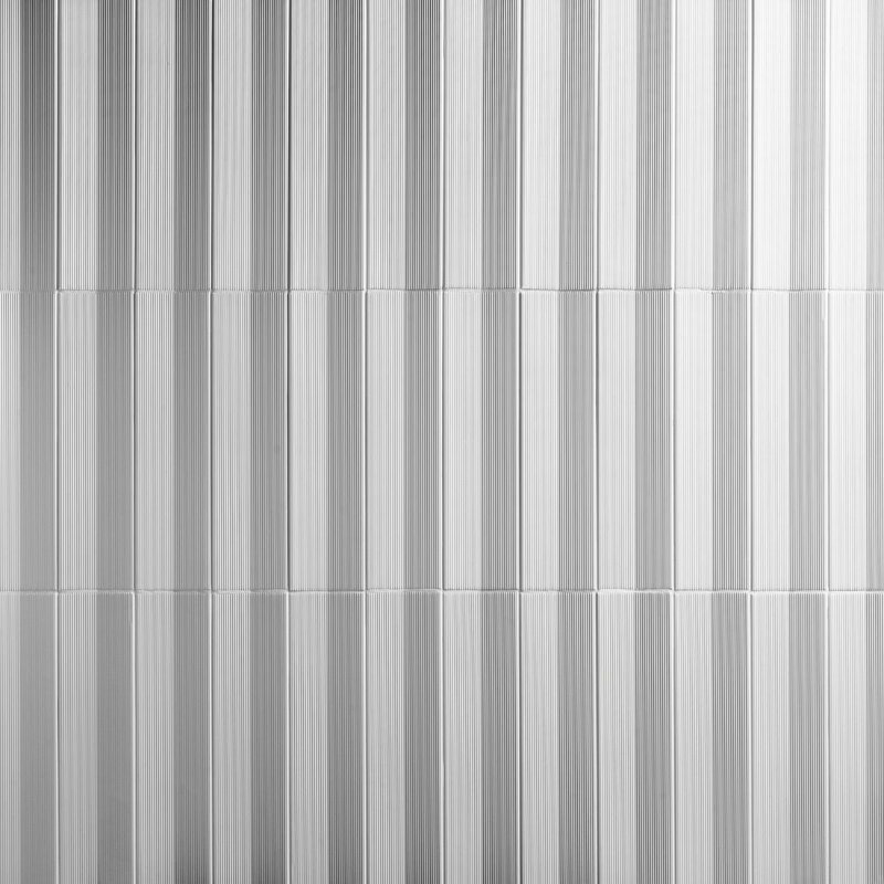 Kinzie 4x16 Concave 3D Matte Ceramic Tile, White