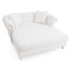 Chaise longue surdimensionnée rembourrée Paler avec dossier capitonné et pieds en bois
