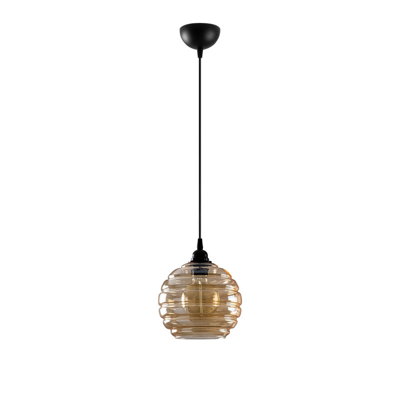 Élégant lustre scandinave, structure en métal, finition dorée et noire, 7,9 po x 7,9 po x 45,7 po | Hauteur réglable, douille E27 (40 W maximum) | Parfait pour les décors nostalgiques du Sud-Ouest et les espaces modernes, classé IP20