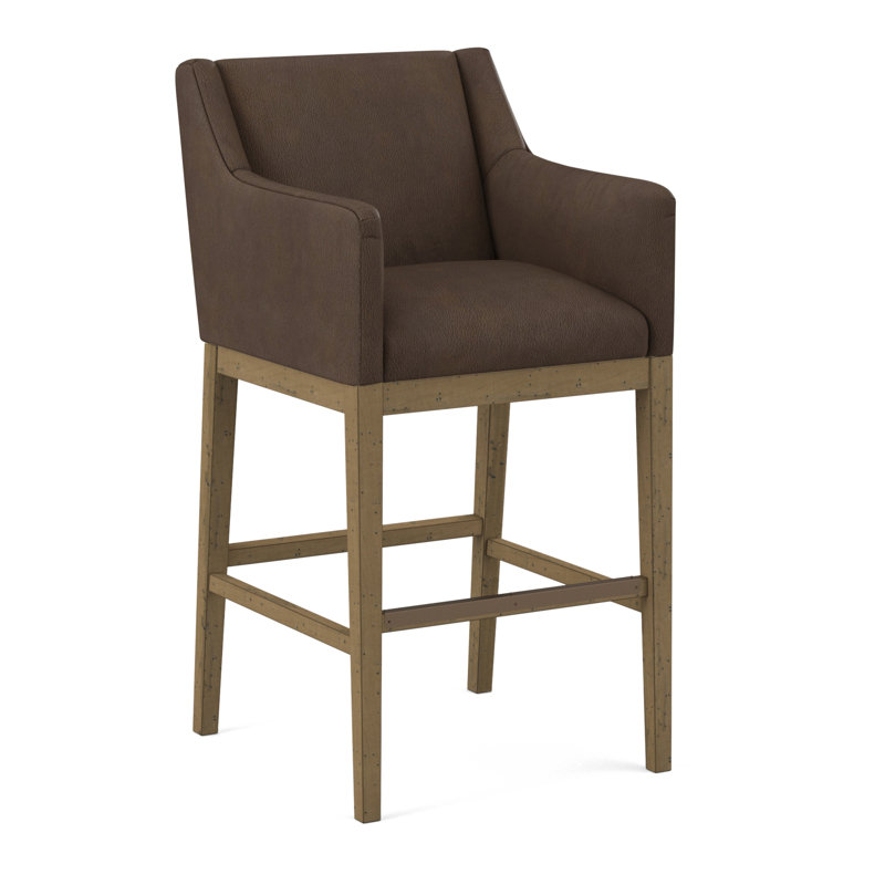 Upholstered Stool, Evolution Caribou, Black