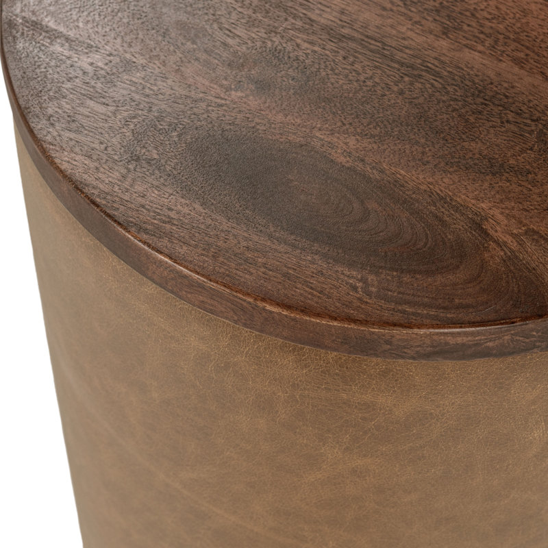 Andra Solid Wood End Table, Chestnut