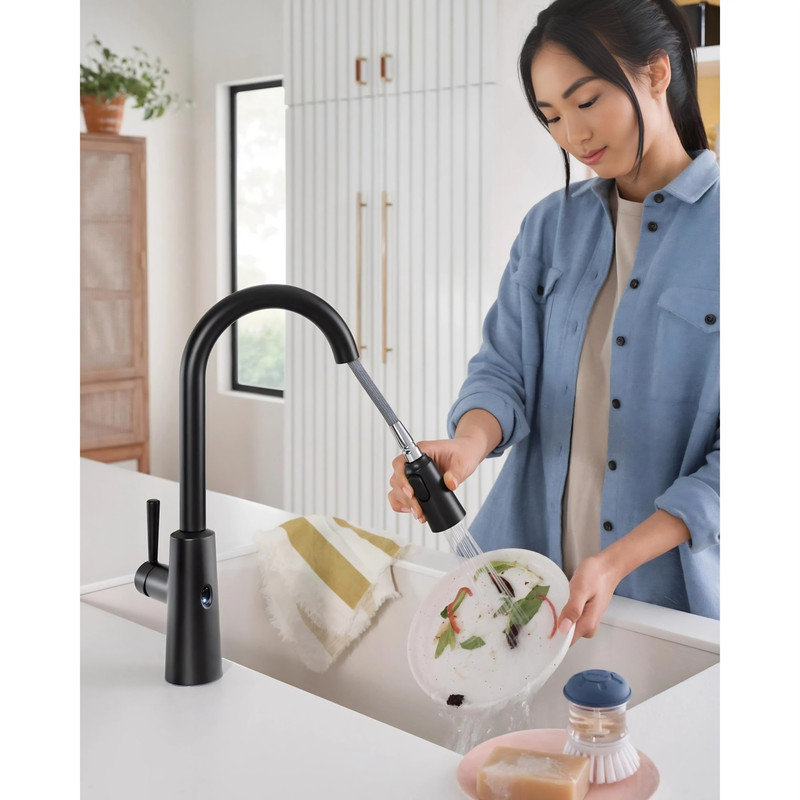 Robinet de cuisine MOE Riley, Noir