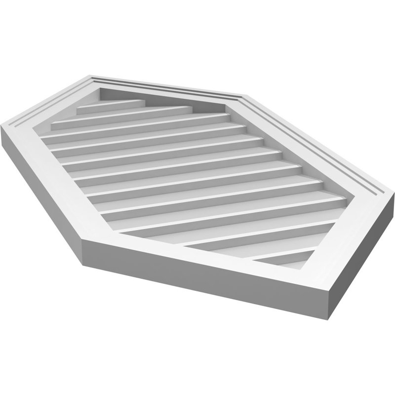 Ventilé vertical à pignon vertical 13/12 po, H 40 po x l 18 po x P 1,5 po