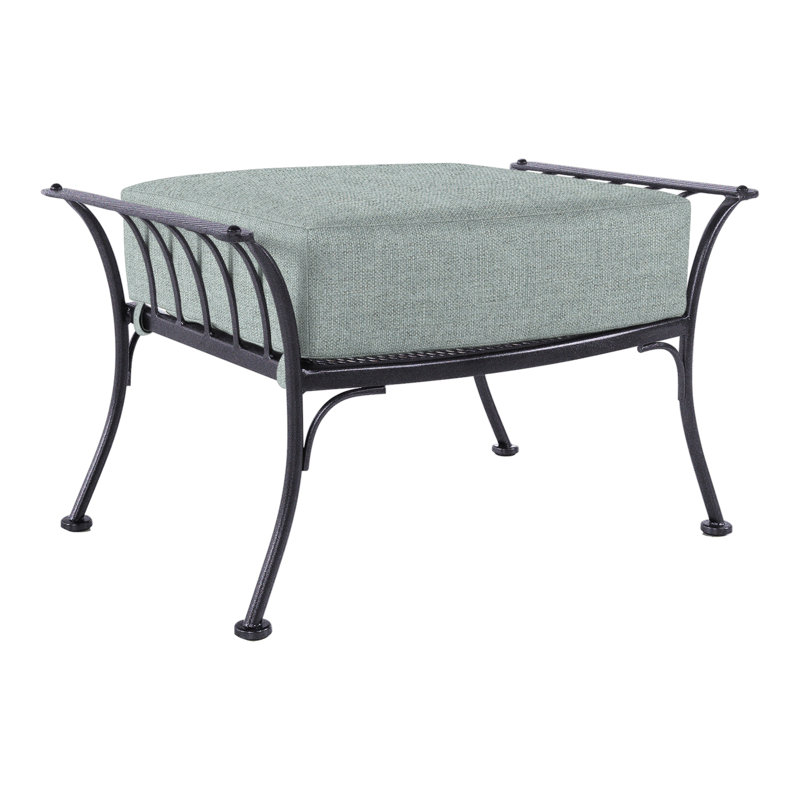 Monterra Outdoor Ottoman, Graphite, Flagship Stone Sunbrella®