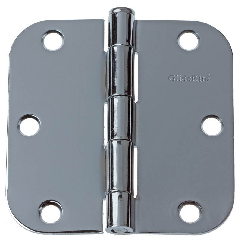 Charnières de porte à 12 broches amovibles H 3,5 po x l 3,5 po, Chrome poli