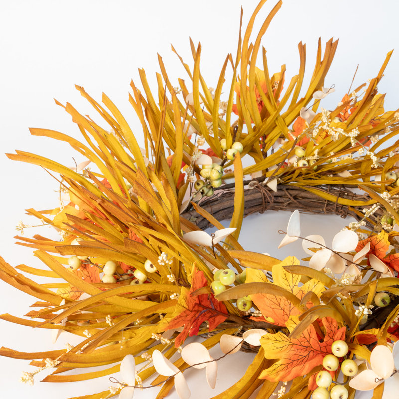 Autumn Grass Wreath - 16 Inch