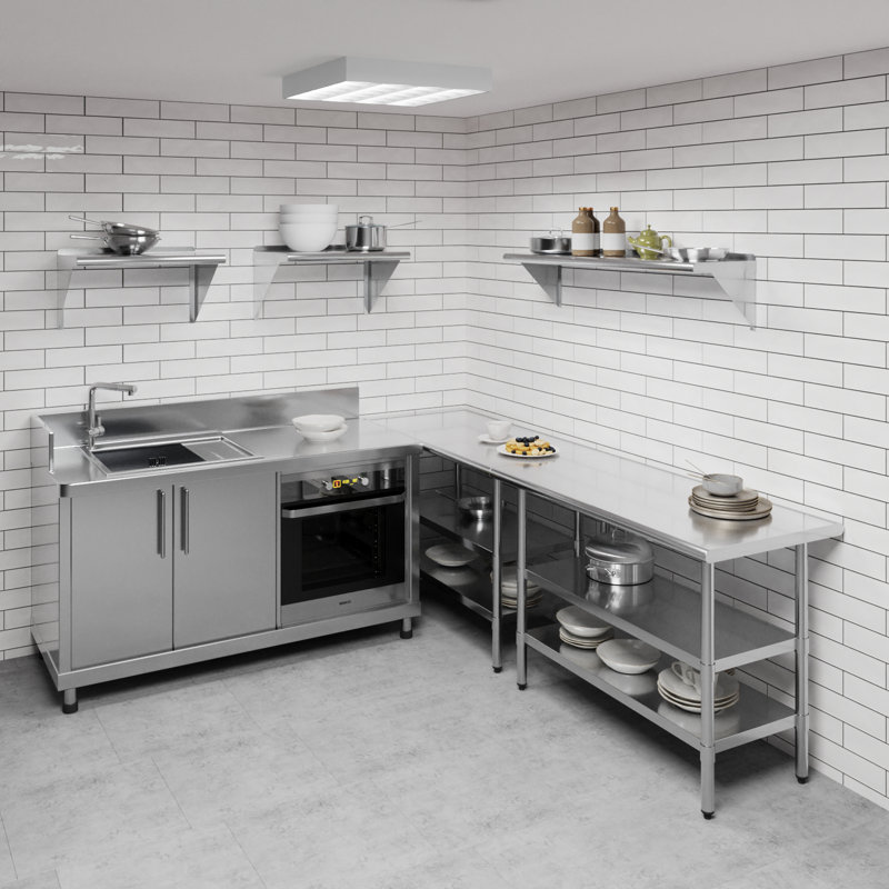 12 in. x 48 in. Stainless Steel Wall Shelf