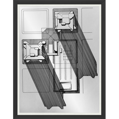 Aérien architectural plans 1 - Cadre photo, reproduction d'art sur métal