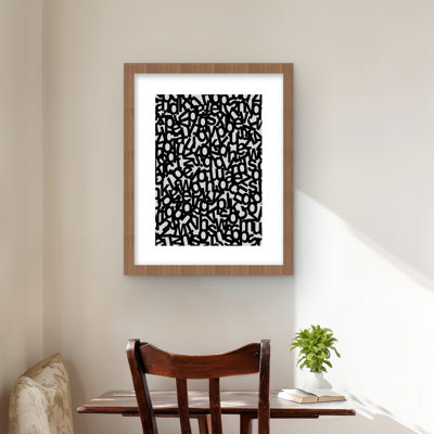 Alphabet - Typo & Symbols Shapes Framed Matted Print Decor