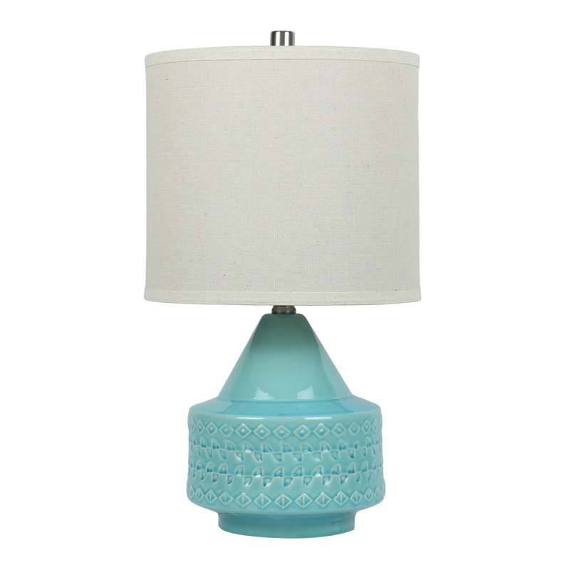 Claven Ceramic Table Lamp, Blue