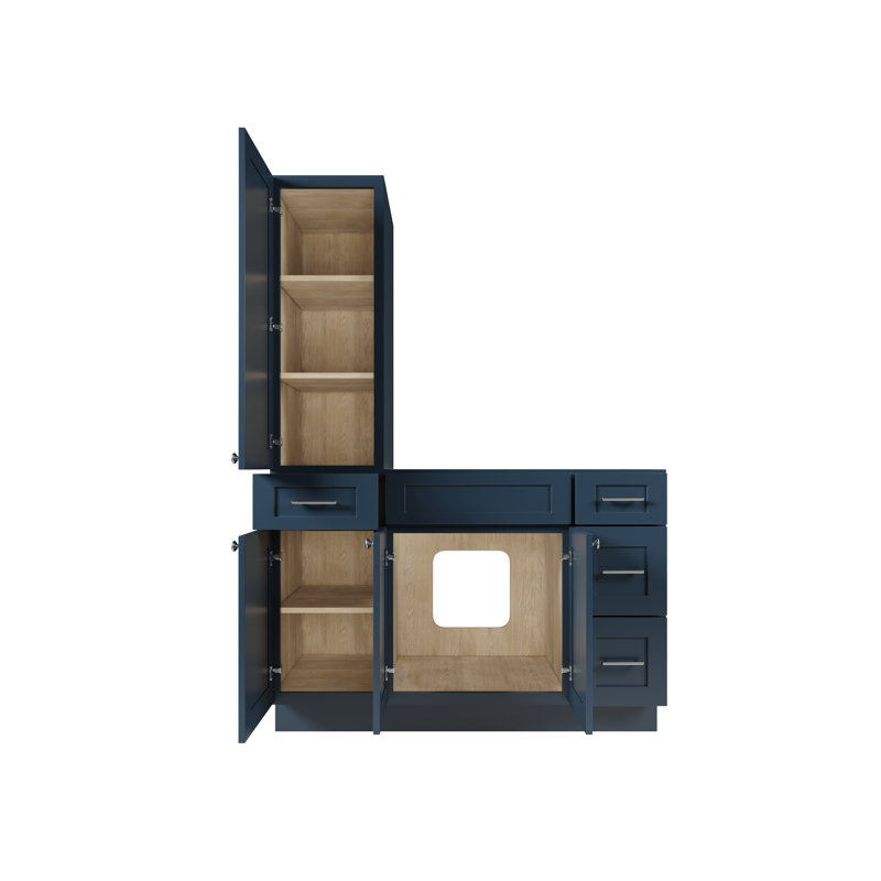 Ensemble de meuble-lavabo simple 51 po Disar, Bleu