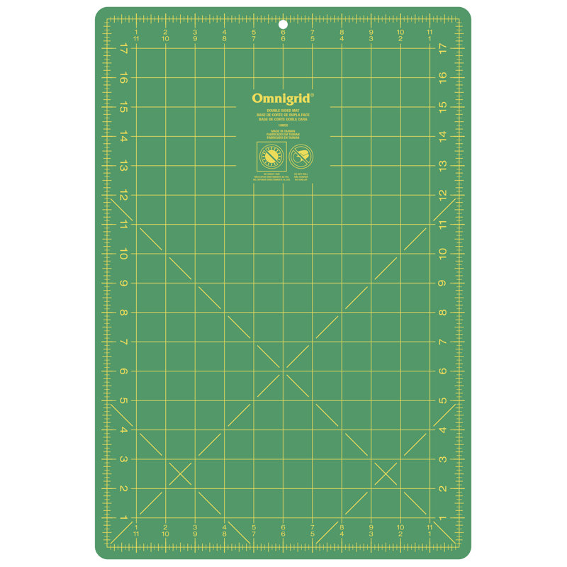Omnigrid Self-Healing Double Sided Cutting Mat, 1" H x 12" W x 18" D