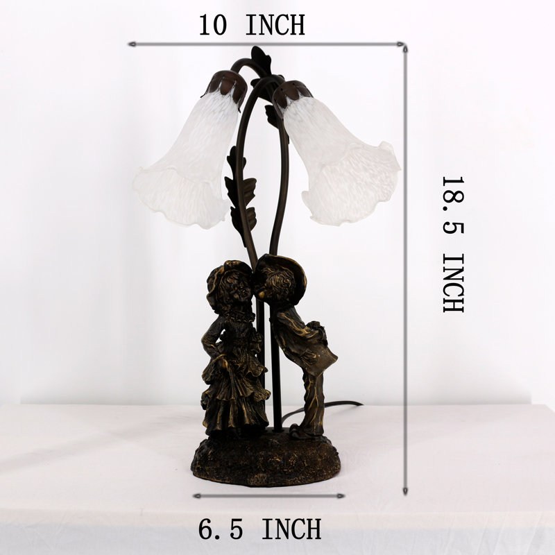 Analise Resin Desk Lamp, White Alabaster