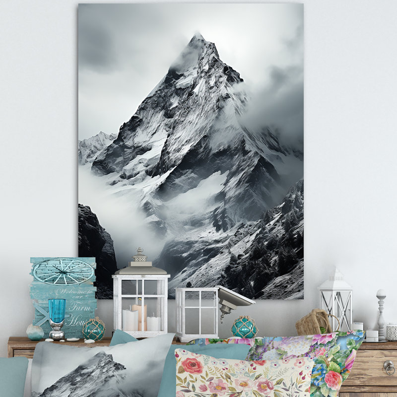 «Winters Mountains Whisper», reproduction sur toile, Toile tendue, H 32 po x l 16 po x P 1 po
