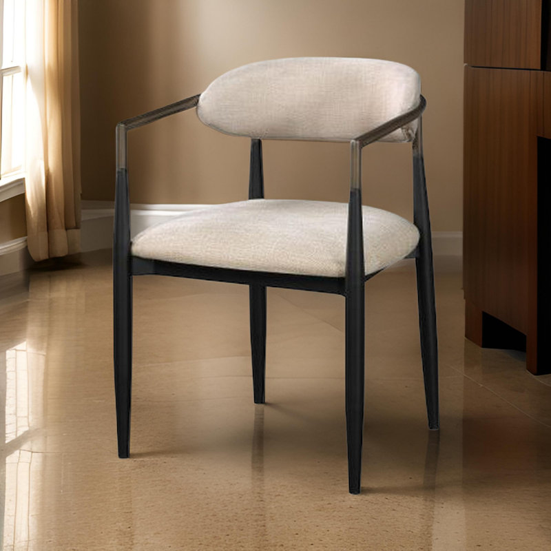 Chaise avec accoudoirs à dossier bas Bojan