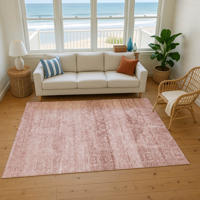 Premium Machine Washable Lampkins AMF1647 Global Rug, Rectangle 5' x 7'6"