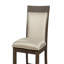 Ensemble de 2 chaises à hauteur de comptoir Davin en tissu gris