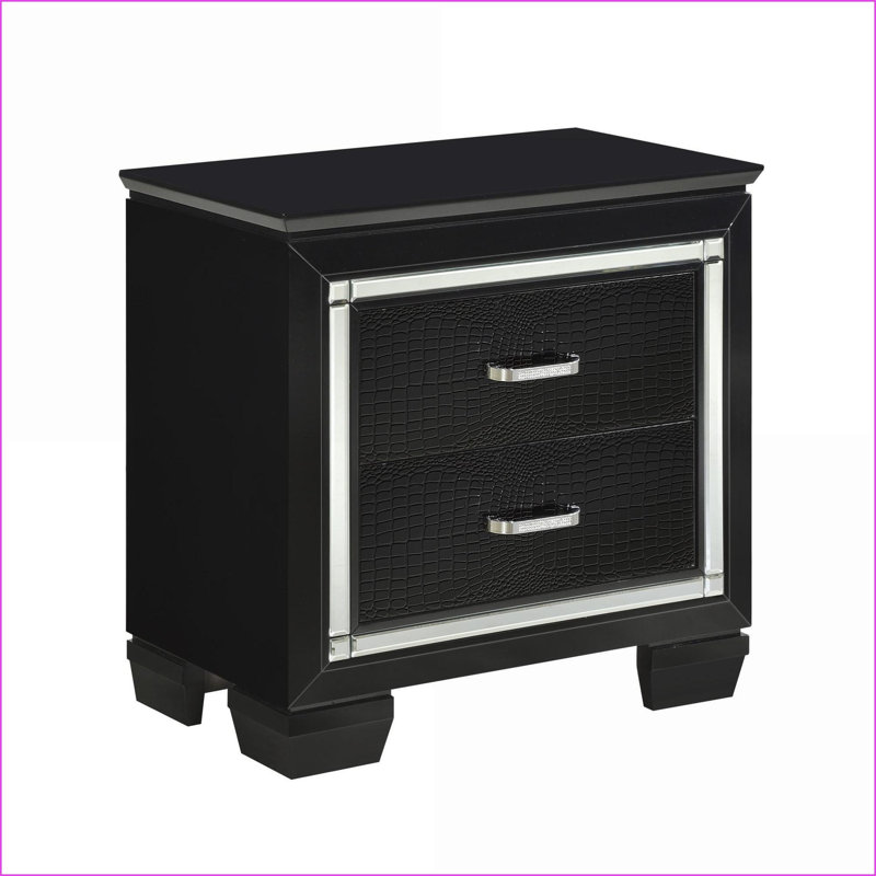 Table de chevet 2 tiroirs Glam