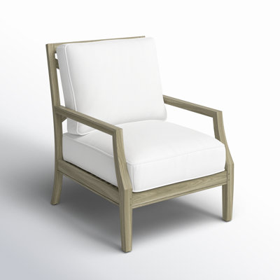 Chaise longue en teck Haley - Huître