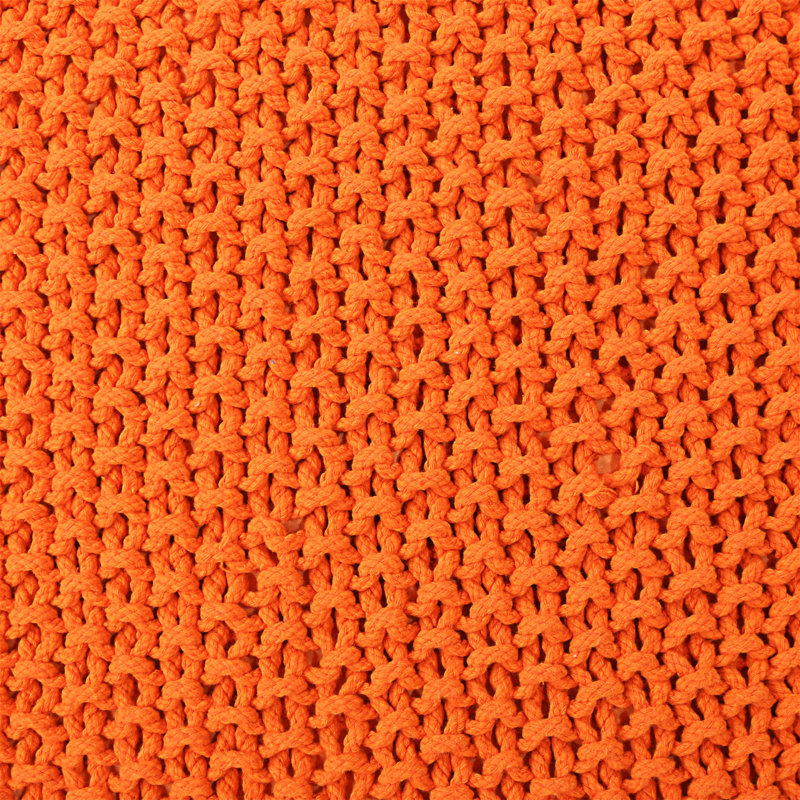 Pouf en coton Hollis, Coton orange