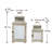 S / 2 Evelyn Rustic Farmhouse Lanterns for Electronic Candles – White/Silver