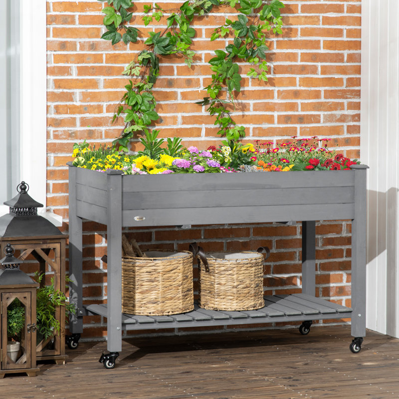Lit de platebande surélevée, Gris, H 32,75 po x l 46,50 po x P 21,75 po