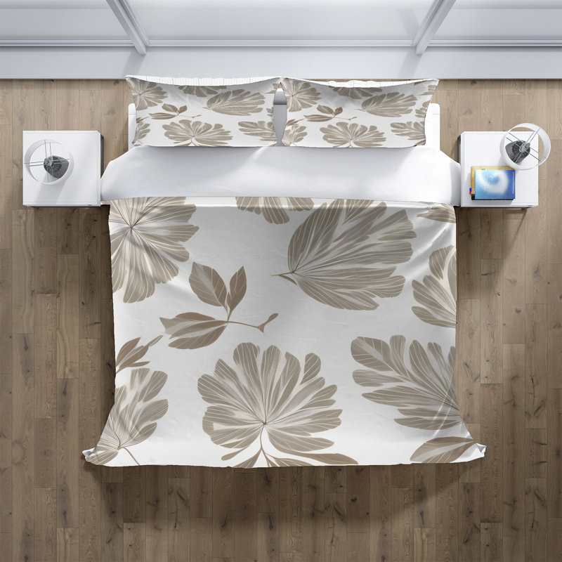 Floral Duvet Cover, King Duvet Cover + 2 King Shams