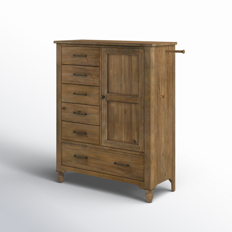 Edan Wood Farmhouse Wood Chifferobe