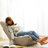 Comfortable Lazy For Dormitory, 4-Segment Adjustable - Linen Reclining Chair Living Room, Folding And Space Efficient Gray