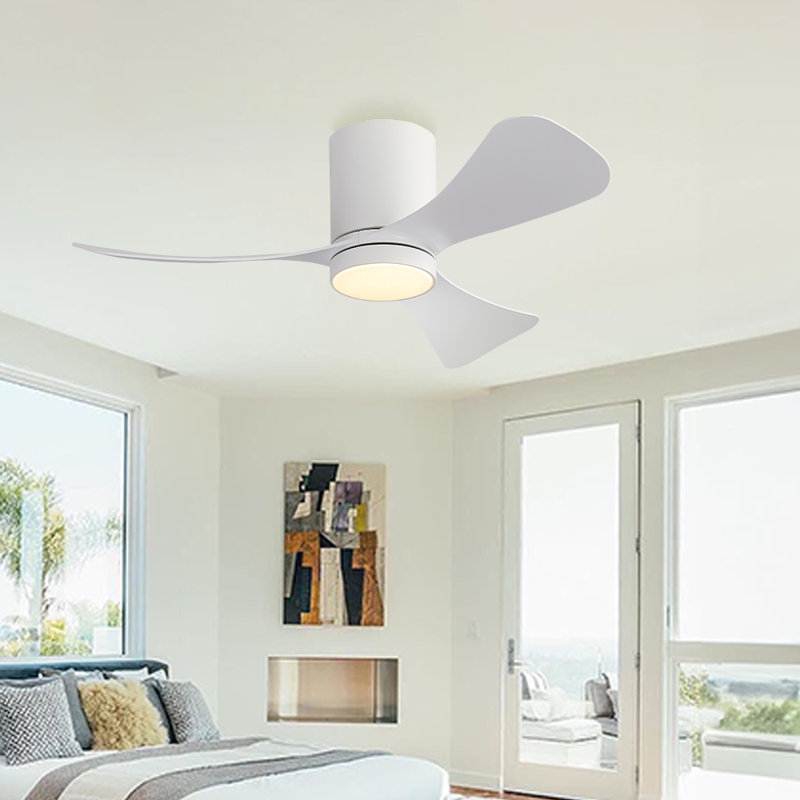 42 Inch Outdoor Indoor Ceiling Fan with Light, Waterproof ABS Blades, Reversible DC Motor, 6-Speed Control, Dimmable 3 Color Temperature LED Light
