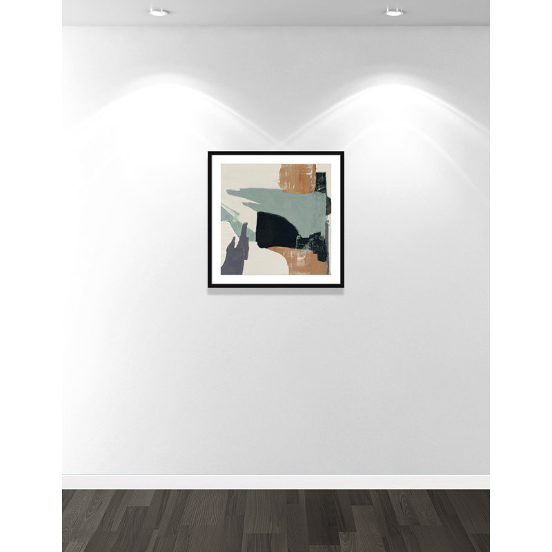 Affiche « Bold Divisions II » de Jacob Q, 27.5'' W x 27.5'' H, Matted Print, Noir satiné