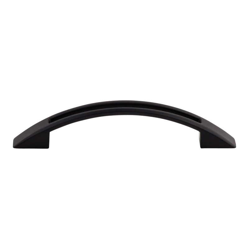Tango Cut Out Center Bar pull, Flat Black, 3 3/4" Center to Center